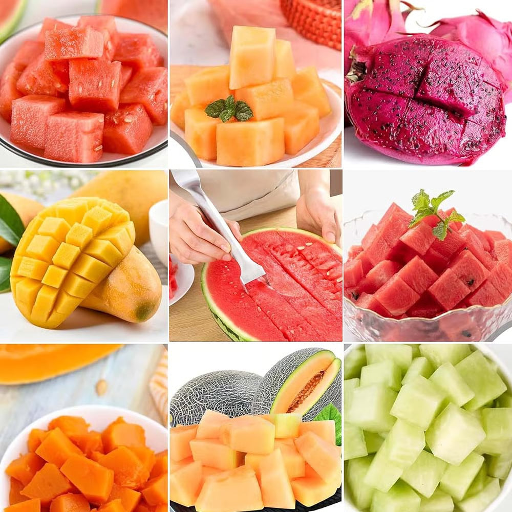 2-in-1 Watermelon Cutter – Slice & Scoop in Seconds