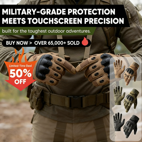 🔥Tactical Military Gloves – Durable, Non-Slip & Full Protection