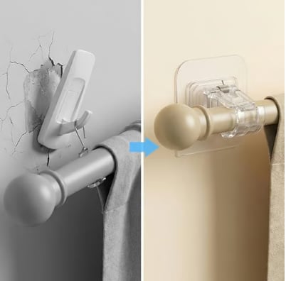 Stop Curtain Rods from Falling — No Drilling, No Wall Damage