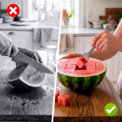 2-in-1 Watermelon Cutter – Slice & Scoop in Seconds