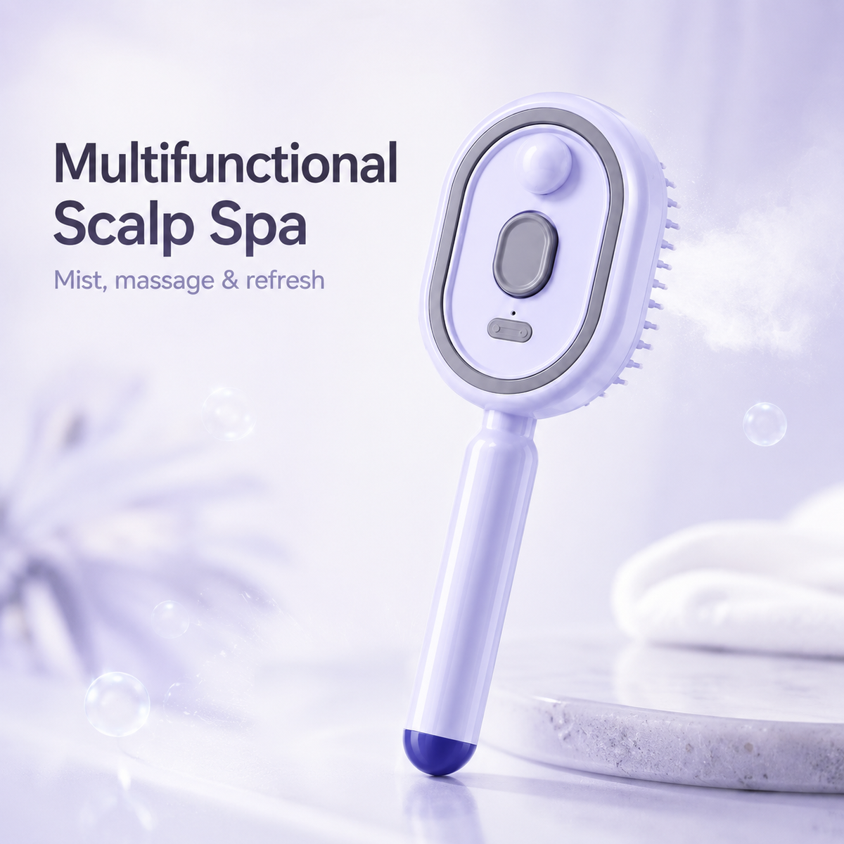 5-in-1 Mist Massage Comb For Dry, Frizzy Hair