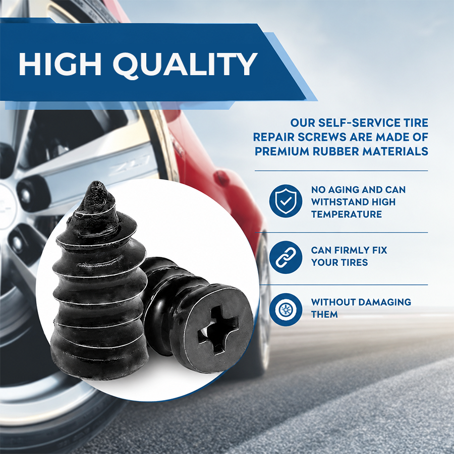🔥60PCS Self-Sealing Tire Repair Rubber Nails Kit with 2 Sizes-Free Screwdriver Included