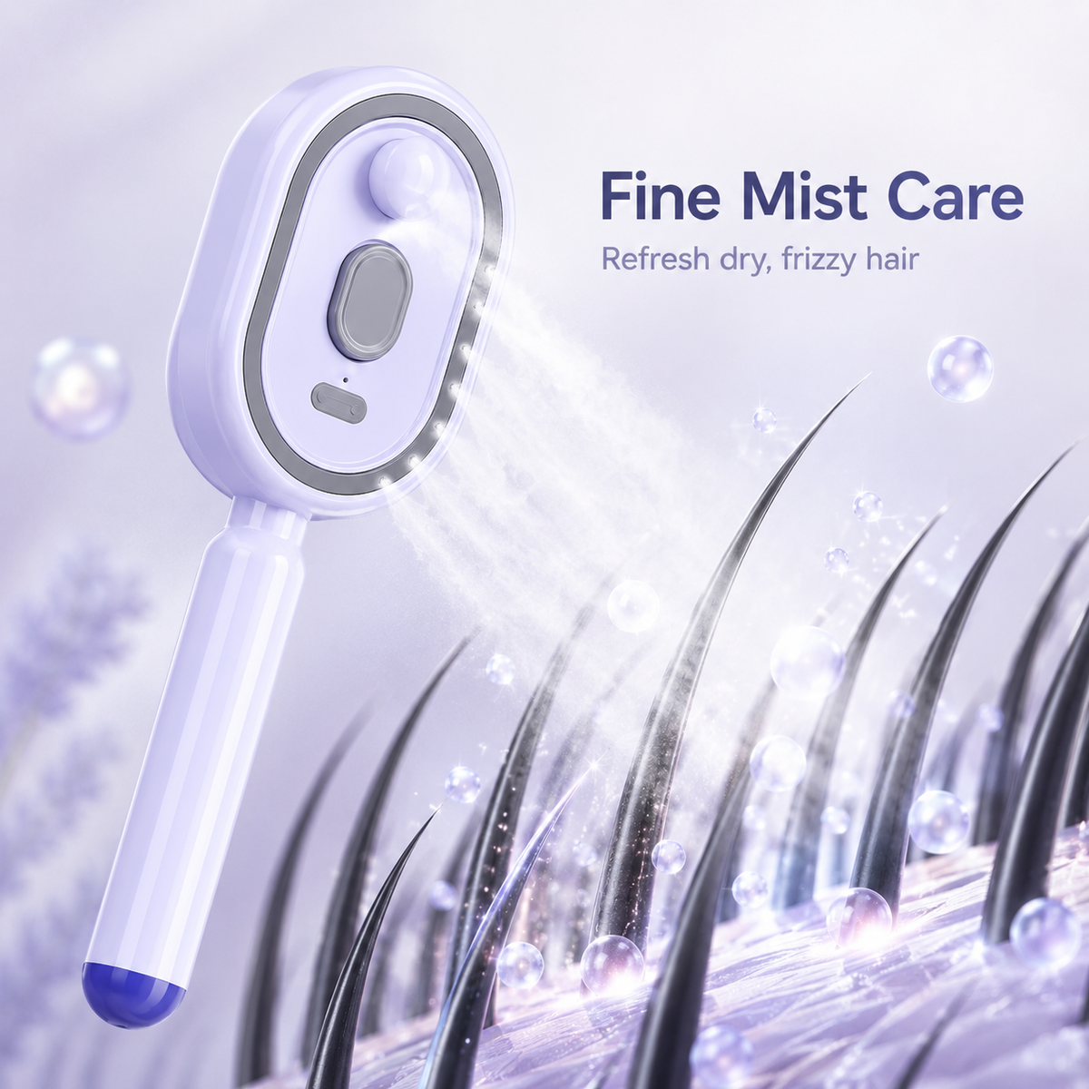 5-in-1 Mist Massage Comb For Dry, Frizzy Hair