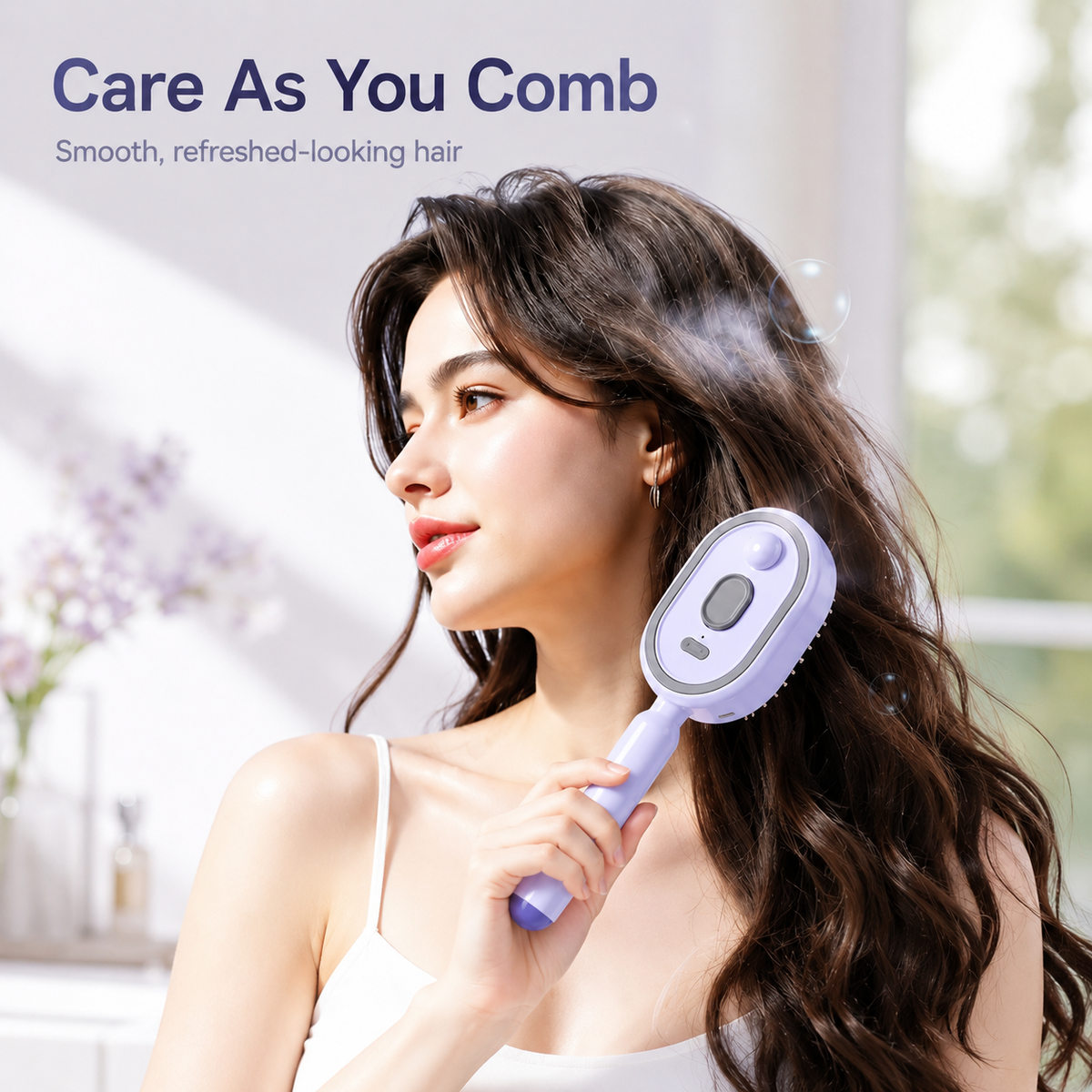 5-in-1 Mist Massage Comb For Dry, Frizzy Hair