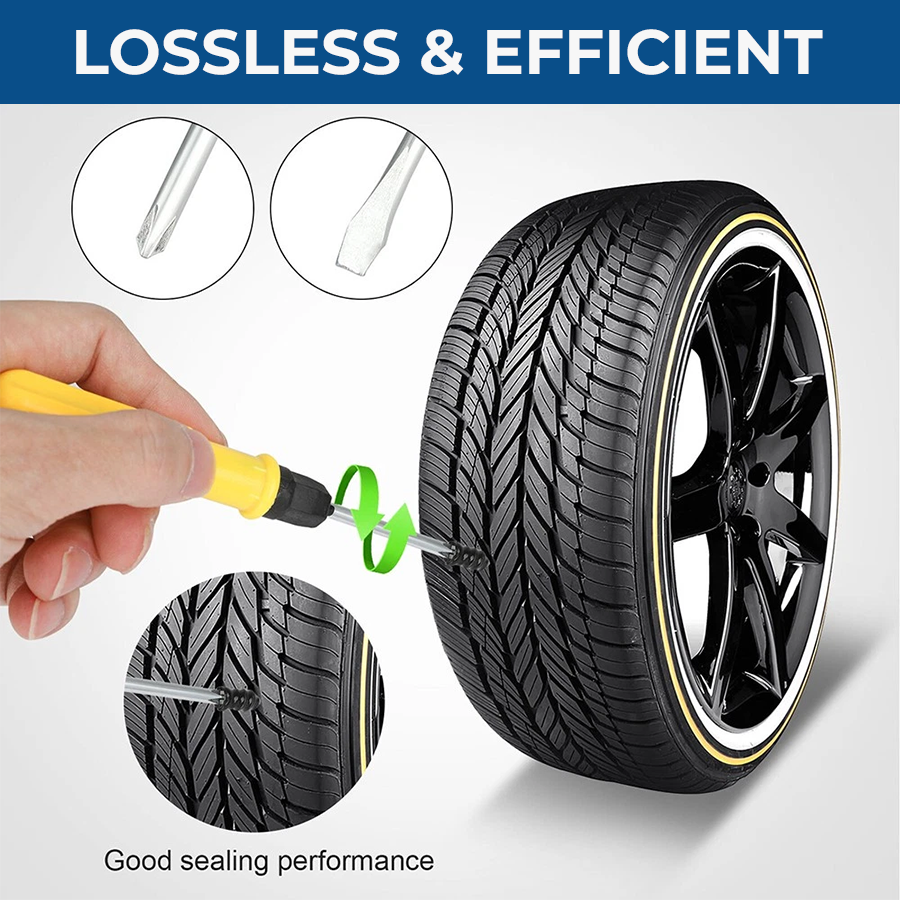 🔥60PCS Self-Sealing Tire Repair Rubber Nails Kit with 2 Sizes-Free Screwdriver Included