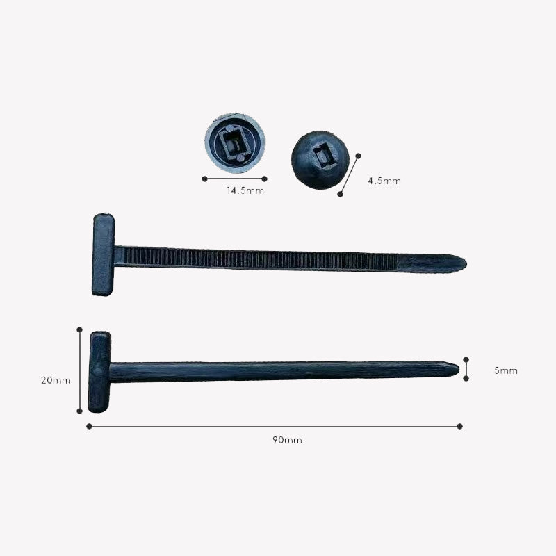 Snap-Fit Nylon Fastening Clip Locking Zip Ties