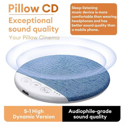 Last Day Sale HYUNDAI S1 Ultra-Thin Bluetooth Pillow Speaker with Bluetooth 6.0 - Bone Conduction Technology