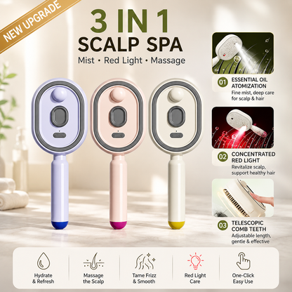 5-in-1 Mist Massage Comb For Dry, Frizzy Hair
