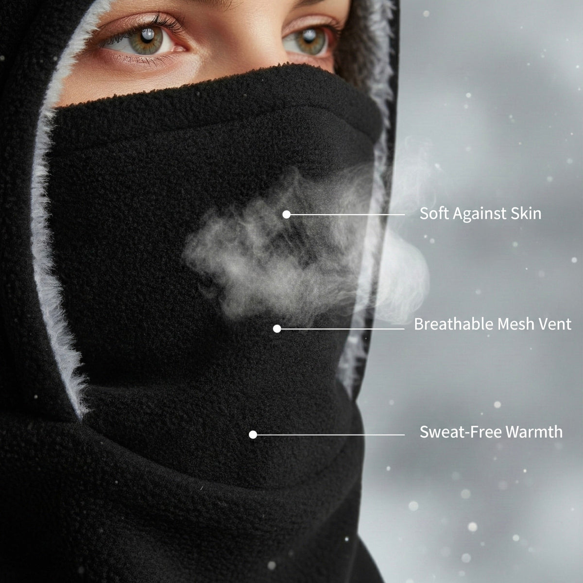 CQGCQGQ – Windproof 3-in-1 Winter Hat, Mask & Neck Warmer