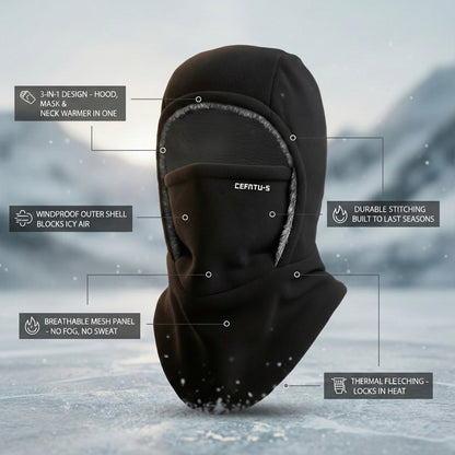 CQGCQGQ – Windproof 3-in-1 Winter Hat, Mask & Neck Warmer