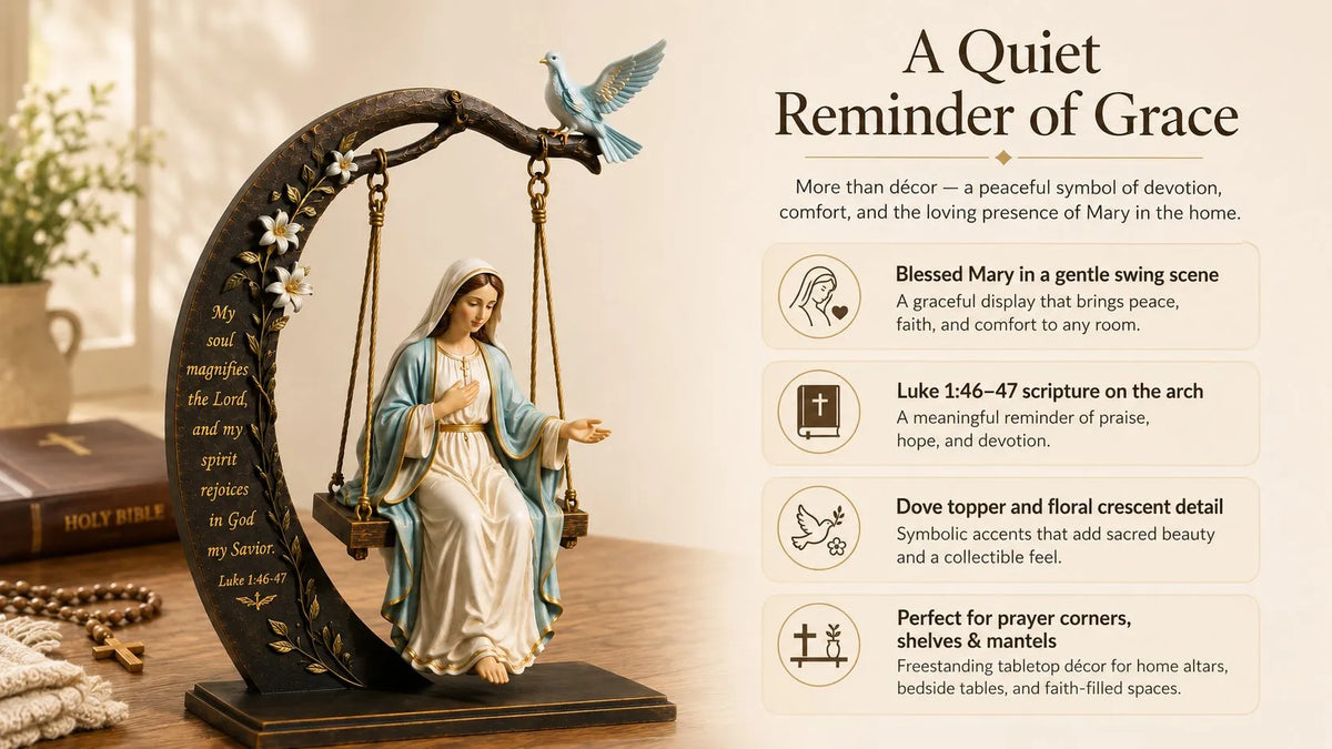 ✝️📚Christian Jesus Swing Ornament & ✝️ Blessed Mary Cradle Swing Ornament
