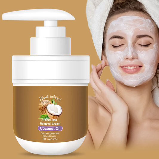 🥥 Last Day Special 🔥Buy 2 Get 1 Free🎁Coconut Facial Hair Removal Cream