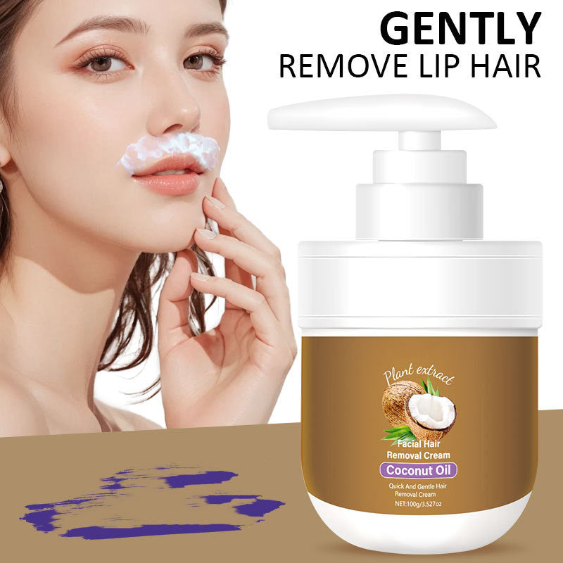 🥥 Last Day Special 🔥Buy 2 Get 1 Free🎁Coconut Facial Hair Removal Cream