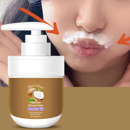 🥥 Last Day Special 🔥Buy 2 Get 1 Free🎁Coconut Facial Hair Removal Cream